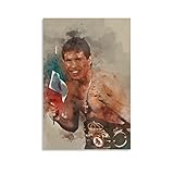 ボクシング出場者フリオ・セサール・チャベスポスターキャンバスアートポスター印刷写真リビングルーム壁画部屋の寝室の装飾絵画非フレームスタイル12x18インチ(30x45cm)