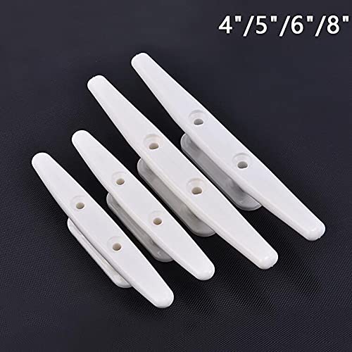 Trafu White Boat Nylon Cleat 4",5",6",8" With Screws 4Pcs (6Inch-4Pcs) #TOP1