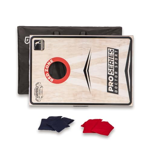 Dr Sport - Cornhole Pro - 120 x 60cm (2 x 4 Foot) Cornhole board set - 1 x Regulation sized board wood - 8 Regulation size & weight bean bags - Includes canvas carry Bag – for all ages - Image 3