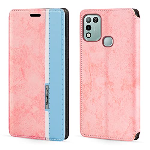 Shantime Capa para Infinix Hot 11 Play, capa flip de couro com fecho magnético multicolorido, com su