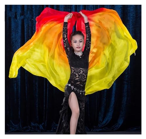 Velo para danza del vientre seda multicolor de 200 cm chal bufanda 7