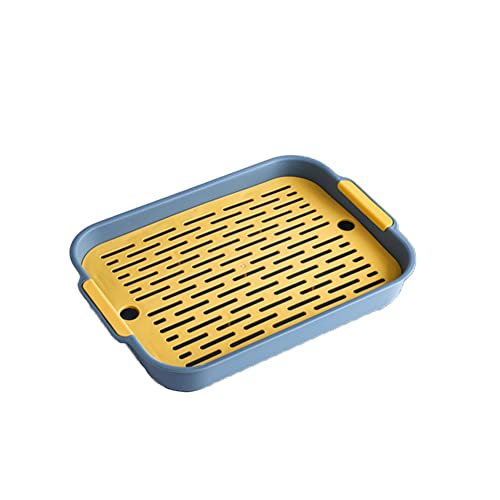 Gigicloud Rabbit Litter Box with Grate, 10.5 x 7.2 Inch Guinea Pig Litter Pan Anti-turnover Pet Toilet Potty Trainer Corner Guinea Pig Training Pan Cage with Toilet Tray For Rabbit Chinchilla Guinea