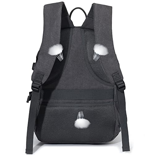 Sunborls Retro Canvas Backpack Women And Men For 15.6In College Laptop Bookbag Casual Large Capacity Travel Backpack(Grey) #TOP2