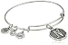 Alex and Ani Rafaelian Silver-Tone Initial "N" Expandable Wire Bangle Bracelet, 2.5"