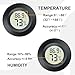4 Pack Mini Digital Hygrometer Thermometer Gauge, Indoor Outdoor Temperature Humidity Meter for Greenhouse Humidors Incubators Reptile Terrarium Jars, Fahrenheit (℉) or Celsius(℃) (4)