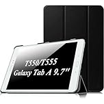 FINTIE Slimshell Case for Samsung Galaxy Tab A 9.7 Inch Tablet SM-T550 - Super Thin Lightweight Stand Cover with Auto Sleep/Wake Feature, Black