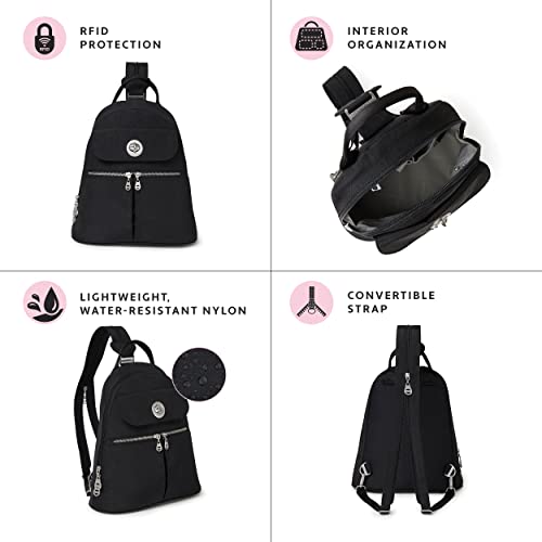 Baggallini Womens Naples Convertible Backpack, Black, One Size Us #TOP2