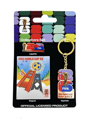 Image of FIFA World Cup Host City Collector's Set - Includes Lapel Pin, Keychain & Magnet - Celebrates Your Favorite Host City
