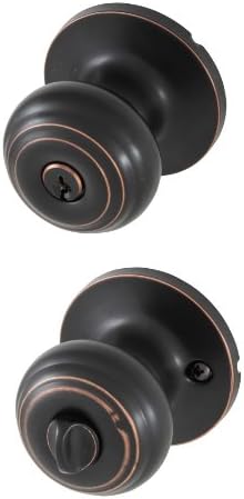 Honeywell Safes & Door Locks 8101401 Classic Entry Door Knob, Oil Rubbed Bronze