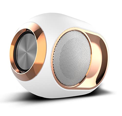 MUARRON Bluetooth-Lautsprecher, kabellos, leistungsstark, AUX, USB-Anschluss, TF-Karte, FM-Radio, Freisprechfunktion, TWS HD Stereo, 80 dB (weiß) Cover