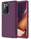 I-HONVA for Galaxy Note 20 Ultra Case Shockproof 3 in 1 Full Body Protection [Without Screen Protector] Rugged Heavy Duty Durable Cover Case for Samsung Galaxy Note 20 Ultra 5G 6.9 inch, Night Purple