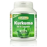 Kurkuma, Wurzelextrakt (95% reines Curcumin), 340mg, extra hochdosiert, 120 Kapseln - OHNE künstliche Zusätze. Ohne Gentechnik. Vegi-Kapseln. Vegan.