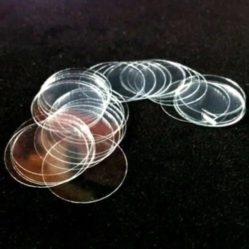 100 pièces Accessoires pour microscope, Lames de microscope en verre petites 3mm 4mm 5mm 19mm, Couvre-lames en verre pour microscope, Lames rondes vierges, Performance fiable et durabilité(5mm)