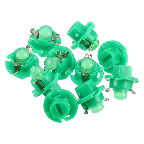 X AUTOHAUX 10 luces LED de 12 V CC T5 B8.4D para salpicadero interior de coche, color verde claro