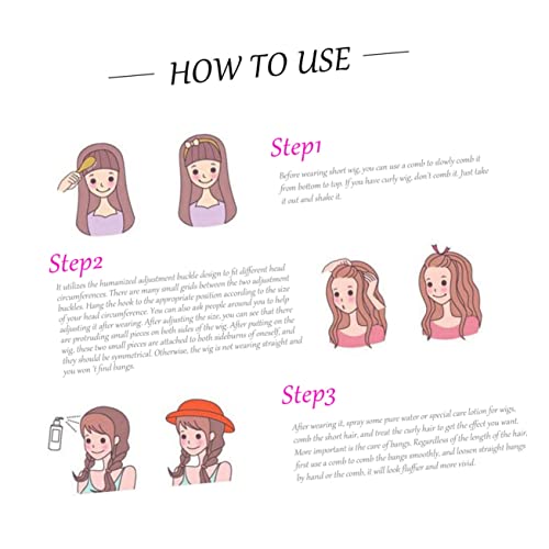 KALLORY Peruca Colorida Perucas Retas Traje Roleplay Perucas Coloridas Para Peruca Parte Do Meio Per