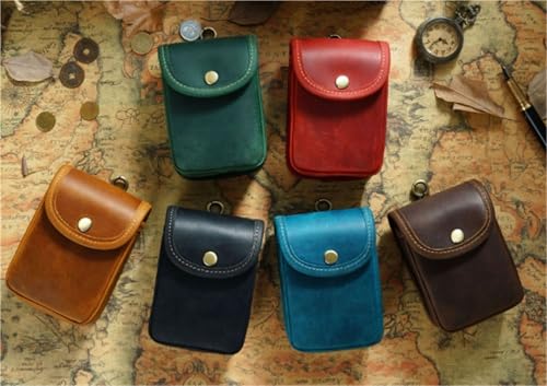 Small Waist Bag Coin Purse Mini Key Bag Retro Waist Hanging Storage Bag(Black)3