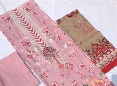 Image of SAMREEN TEXTILE Women's Cotton Floral Printed Unstitched Salwar Suit Dress Material With Dupatta