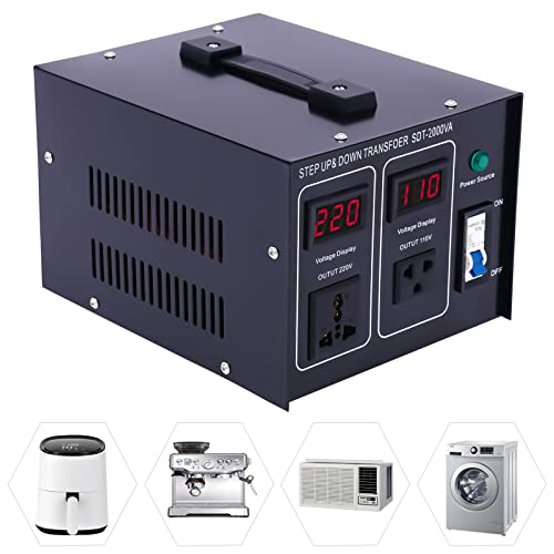 Bacacoo Step Up/Down Transformer, 1000w Voltage Converter, 220v to 110v, ...