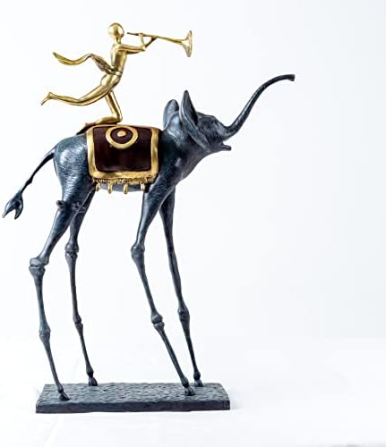 YouFine Space Elephant from Salvador Dali- Bronze Casting Elephant Statue for Office Home Desktop Decoration