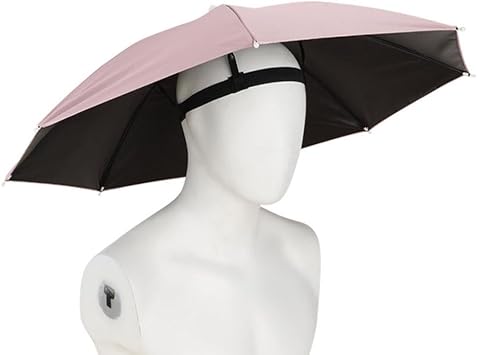 Umbrella Hat,Fishing Umbrella Hat Folding Adjustable Sun Rain Cap,Waterproof Headwear Hands Free Umbrellas for Fishing Gardening Golf Sunshade Outdoor