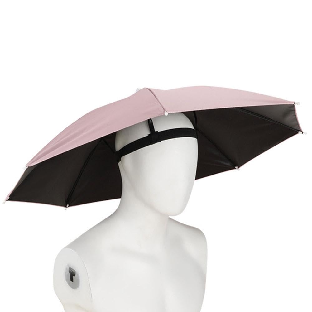 Umbrella Hat, 27 inch Fishing Umbrella Hat Hands Free Foldable UV Protection Umbrella Cap Adjustable Headwear for Fishing