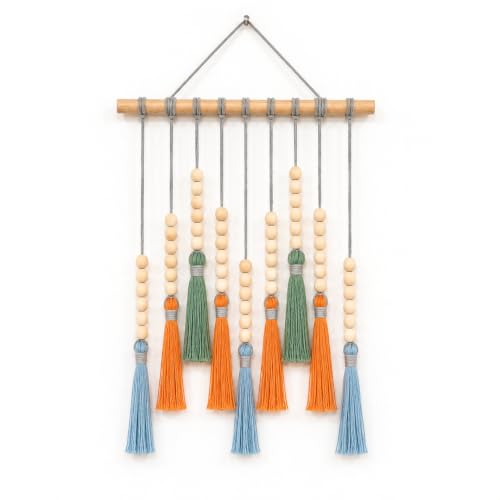 Image of Nostrae by Ekhasa Macrame Wall Hanging Leaves | Boho Wall Hanging Big Size | Handmade Macrame Wall Decor for Bedroom, Living Room, Balcony & Nursery | Boho Theme Home Decor Tapestry