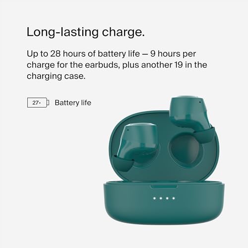 Image of Belkin SoundForm Bolt True Wireless Earbuds, Wireless earphones with up to 28H of battery life and Mono Mode, IPX4 sweat and water resistance, Bluetooth headphones with mic for iPhone, Galaxy and more