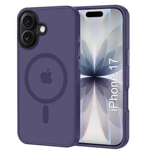 Image of iPhone 17 Magsafe Hard Back Case | Matte Design & 360 Protection | Military-Grade Apple iPhone 17 Cover | Strong Magnet Back - Purple