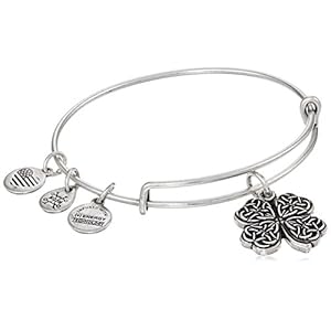 Alex-and-Ani-Path-of-Symbols-Four-Leaf-Clover-IV-Bangle Alex and Ani A17EB28RS Four Leaf Clover IV Rafaelian Silver Bangle Bracelet