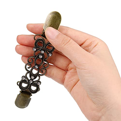 Image of uxcell Retro Sweater Clips Vintage Dress Clips Back Cinch Clip Cardigan Collar Clips Scarf Clips Shawl Clasps