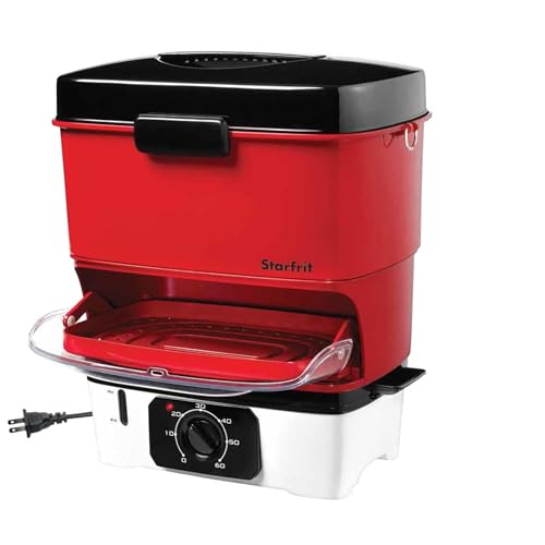 Starfrit Electric Hot Dog Steamer - Steams up to 12 Hot-Dogs - Nestable Components for Easy Storage