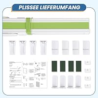 TFSKY Plissee Klemmfix ohne Bohren Grün B90 x H130 cm – Ansicht 7