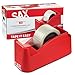 SAX Tape it Easy XXL Einhand Klebeband Abroller extra Schwer | für 1x 50mm Band oder 2x 25mm Band | Paketbandabroller mit Stiftehalter Funktion