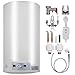 VEVOR Chauffe-Eau Électrique à Réservoir Chauffe-Eau Instantané Chauffage Rapide, Chauffe-Eau Électrique Doublure Anti-Corrosion, Chauffe-Eau Puissant Pomme de Douche Salle de Bain (45L, 220V 2KW)