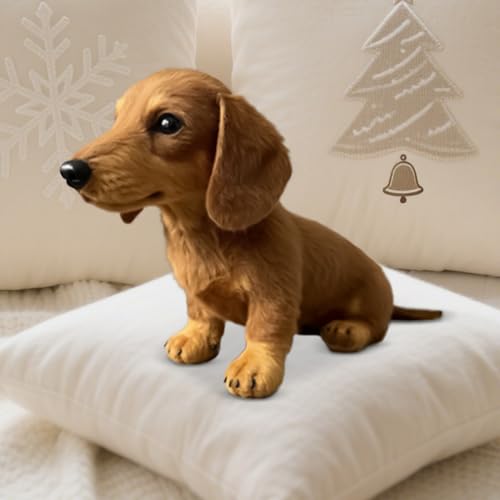 Plüsch Stofftier Hund, Emotionaler Spielhund, Plüschhund Lebensecht, Hundespielzeug Plüsch Kuscheltier, Sanftes Lebensechtes Gefühlsbegleiter Für Freunde Jubiläen, Handgefertigt Für Mädchen Und Junge