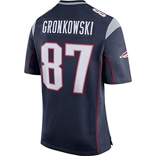 SansFin Rob_Gronkowski_#87_Marine_Bleu_Game_Jersey pour Hommes/Femmes/Jeunesse Cover