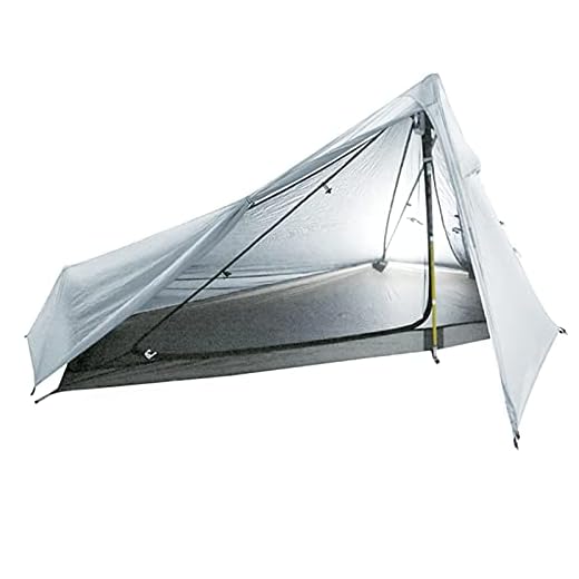 Tält Ultralight Camping Tält Singel Easy Set Up Double Layer Vattentät Instant Tält för Familj Vandring Utomhus Camping (Color : Silver)