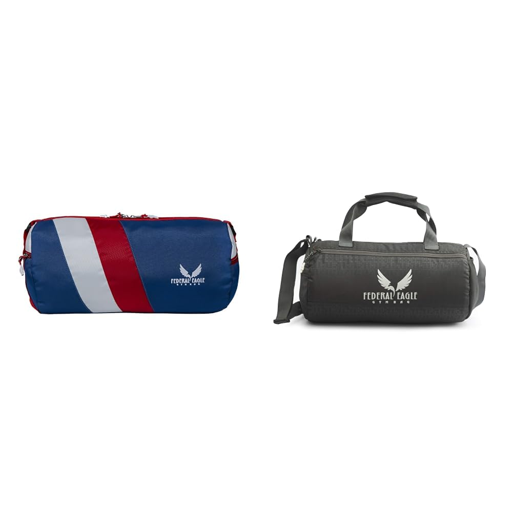 Federal Eagle Polyester Round-Shaped Classic Sports Duffle/Travel Gym Bag with Built-in + Sports Duffle/Travel Bag Classic Polyester Round-Shaped Large Capacity 20L Gym Bag with-image-17