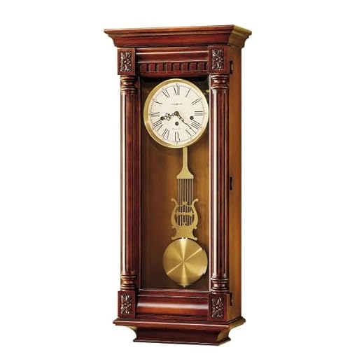 Howard Miller Macon Wall Clock II, Antique Haven Finish with Mechanical - Key Wound Westminster Chime Movement, Light Distressing Home Decor Timepiece for Dining Area, Living Room & Office