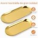 Imagen de Shengxi 2 Piezas Bandeja de Plato Dorado Bandeja de Almacenamiento Ovalada Plato Organizador de Cosméticos Plato de Decoración en Acero Inoxidable para Postre Joyas Velas