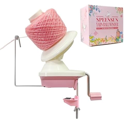 Yarn Winder, Easy-to-Install and Efficiently Yarn Ball Winder Make Neat Yarn Cake, Sturdy ABS Yarn Winder for Crocheting with Lower Noise, with Beautiful Gift Box Cover