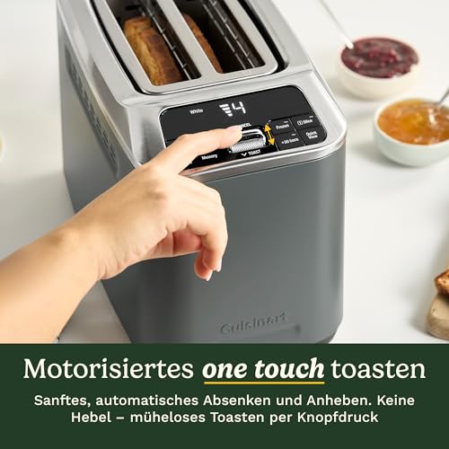 mit Edelstahlakzenten - Detailansicht von Cuisinart SmartElite 2 Slice Toaster Deal – Dealfoxx.de