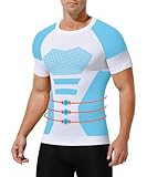 Casey Kevin T-Shirt Compression Homme Contrôle du Ventre, Shapewear Sport, Maillot de Corps Ventre Plat Homme, sous-Vêtement de Musculation, XXL