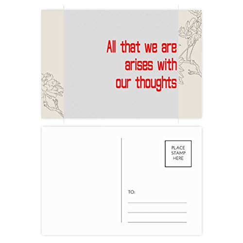 Carte postale de fleur et citation de Bouddha pour partager la sérénité avec vos proches