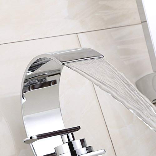 Système de douche mural avec douchette laiton et mitigeur de baignoire chrome - 4