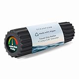 Oceanfoam Ripple Travel Foam Roller (11' x 3.35') Firm Mini Foam Roller for Physical Therapy, Deep Tissue Massage, Back Pain - High Density, Ergonomic Wave Textured, Yoga, Pilates, Exercise (Charcoal)
