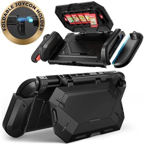 （13:00時点） i-Blason 保護ケース Nintendo Switch ２ 対応 ケース 2025 耐衝撃 グリップ部分回れる スタンド機能 5枚カード収納可能 保護カバー ドッキング可能 人間工学 一体型 握りやすい Joy-Con コントローラー対応