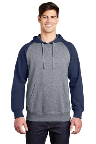 SPORT-TEK Raglan Colorblock Pullover Hooded Sweatshirt ST267