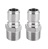 Stainless Steel Male Quick Disconnect,Male NPT 1/2' Homebrewing Quick Connector 2 Pack