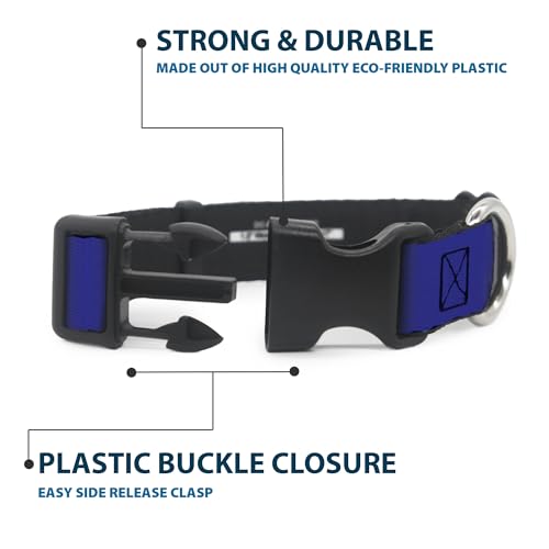 Collier pour chien Buckle-Down anti-fugue réglable de 21,6 à 30,5 cm avec boucle sécurisée - 5
